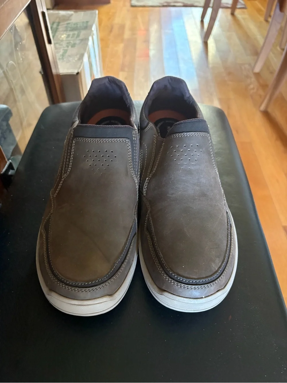 Rockport Brown Leather Slip-On Loafers
